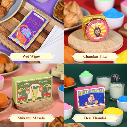 Image of Indian Karigar Phalgun Mahotsav 2026 | 13 Inclusions | Holi Gulal for Holi Colour 320g | Thandai Powder + Shahi Mukhwas + Holi Song Card & More | Organic Skin Safe Holi Colors With Certificate & Greeting Card | Holi Gifts (Phalgun Mahotsav Holi Colour Gift Box)