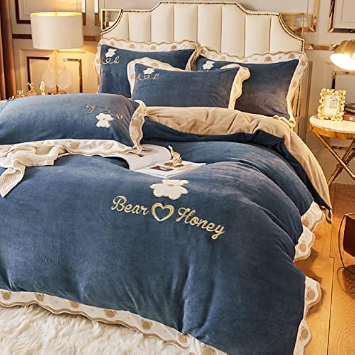 安い質屋 掛けふとんカバー 1 8ma ベッドスカート 4点セット ふんわり ボリューム感 ブルー ピンク グレー ネイビー 保温性 キルティング 冬用 枕カバー 可愛い 姫系 お嬢様 プリンセス ロマンチック シングル ダブル カラー 寝具カバーセット 寝具カバーセット