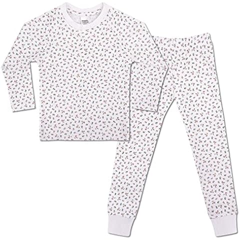 Dream Bridge Kids Pajamas Set, Girls Pjs Boys Pajamas Long Sleeve Cotton Toddlers PJs 2 Piece Sleepwear 3 to 8 Years, Pink Floral,5-6Years Cover