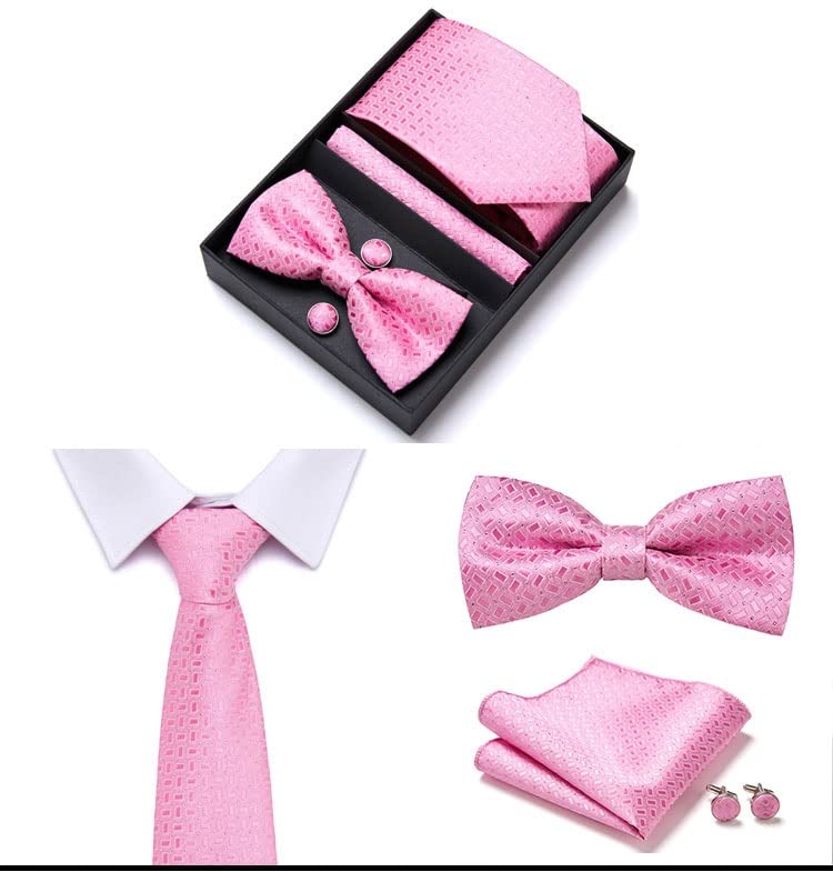 Set de pajarita y pañuelo para hombre clásico miniatura 3