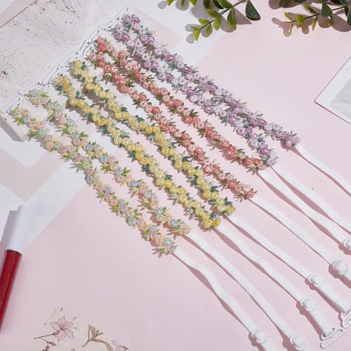 Image of FREEBLOSS 4 Pairs Decorative Floral Bra Straps Removable Invisible Bra Strap Replacement Adjustable Floral Decorative Straps