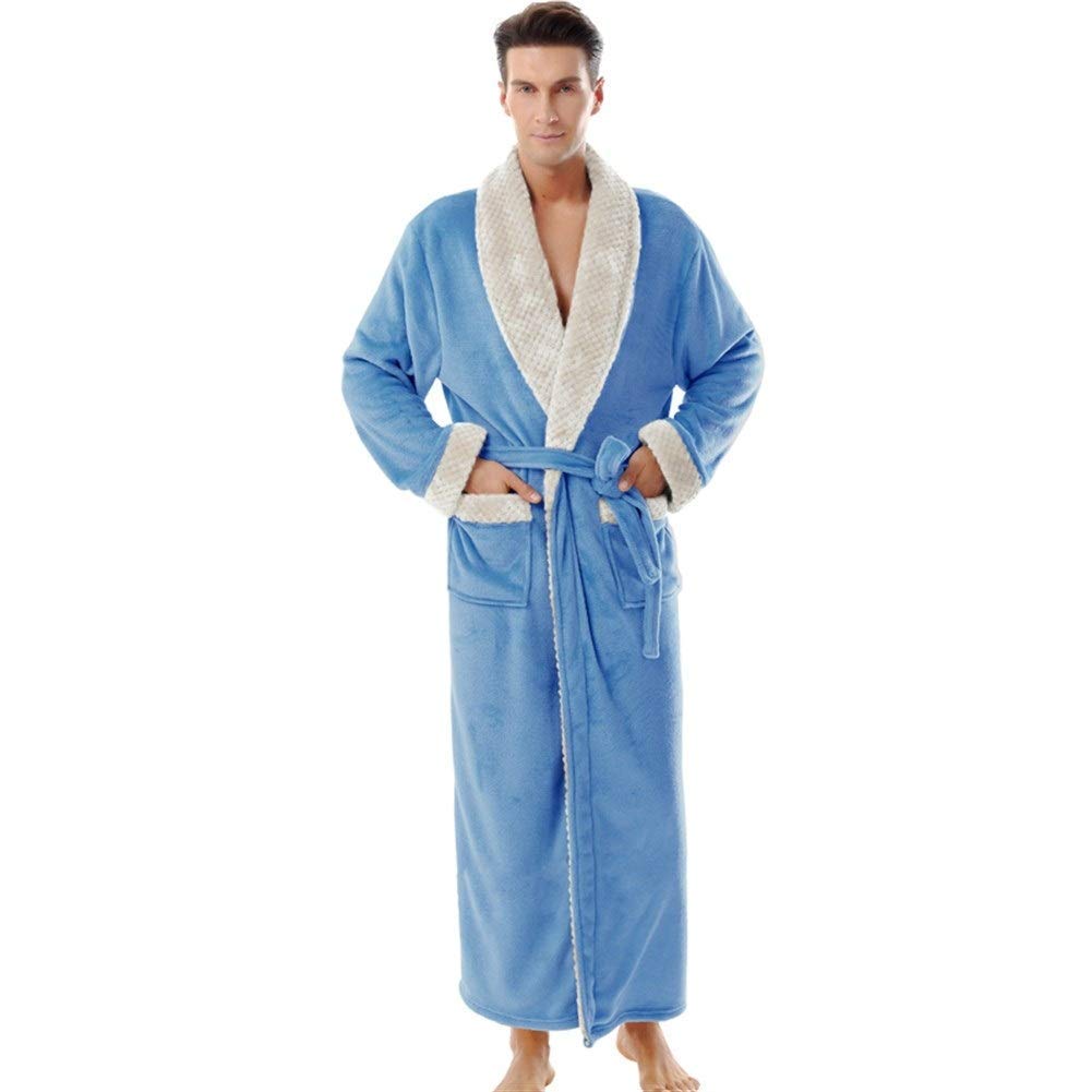 Extra Long Robe Contrast Pajamast Nightgown Towel Couple's Dressing Gown housecoats