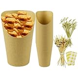 Wurstbecher, Wurstbecher, Einwegbecher, braune Pommesbecher, Pommesbecher...