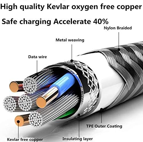 SHARLLEN iPhone Charging Cable Nylon Braided - Fast iPhone Charger Cable Compatible iPhone 11/XS/Max/XR/X/8/8 Plus/7/7 Plus/6/6 Plus/6S/6S Plus More White Black (0.6ft/0.6ft/3ft/3ft/6ft)