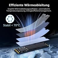 Ediloca EN880E SSD 4TB NVMe SSD M.2 PCIe Gen4, Interne SSD, bis zu 7000 MB/s, Internes Solid State Drive, dynamischer SLC-Cache, kompatibel mit PS5 und PC – Ansicht 6