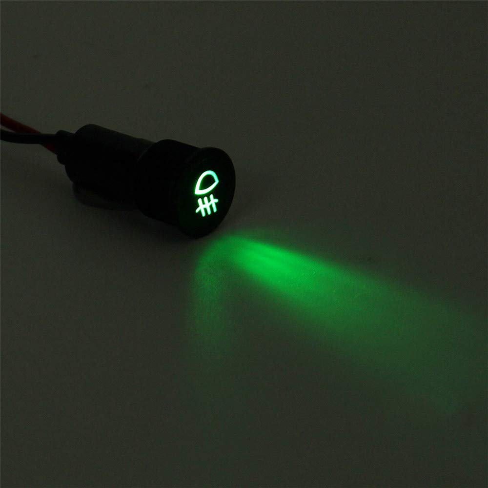 EsportsMJJ 12 8mm LED cruscotto Spia indicatore luminoso con linea e simbolo per la barca auto - #1