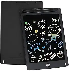 Lousa Digital LCD Colorida 12' com Caneta – Reutilizável, Ultrafina, Trava de Tela e Apagamento Instantâneo | Ideal para Crianças, Estudos e Anotações