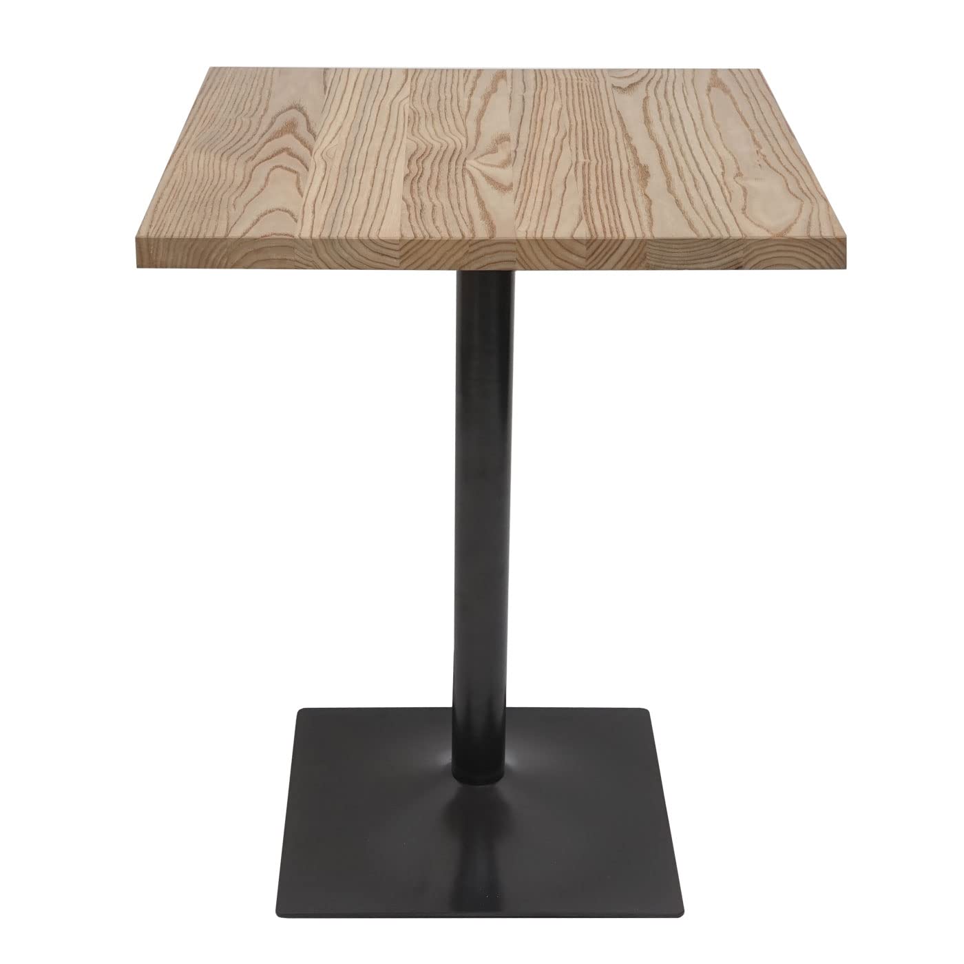Mendler Bistrotisch HWC-H10, Bartisch Thekentisch, Industrial Gastronomie Ulme Holz MVG-Zertifiziert 76x60x60cm - Hellbraun