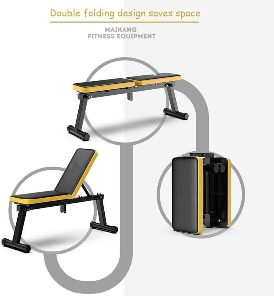 Ławka do ćwiczeń Ławki do domowej siłowni Ławki do hantli Ławka do ćwiczeń, ławka do hantli, ławka do ćwiczeń Regulowane składane domowe przysiady Sprzęt fitness, płaska ławka Waga B