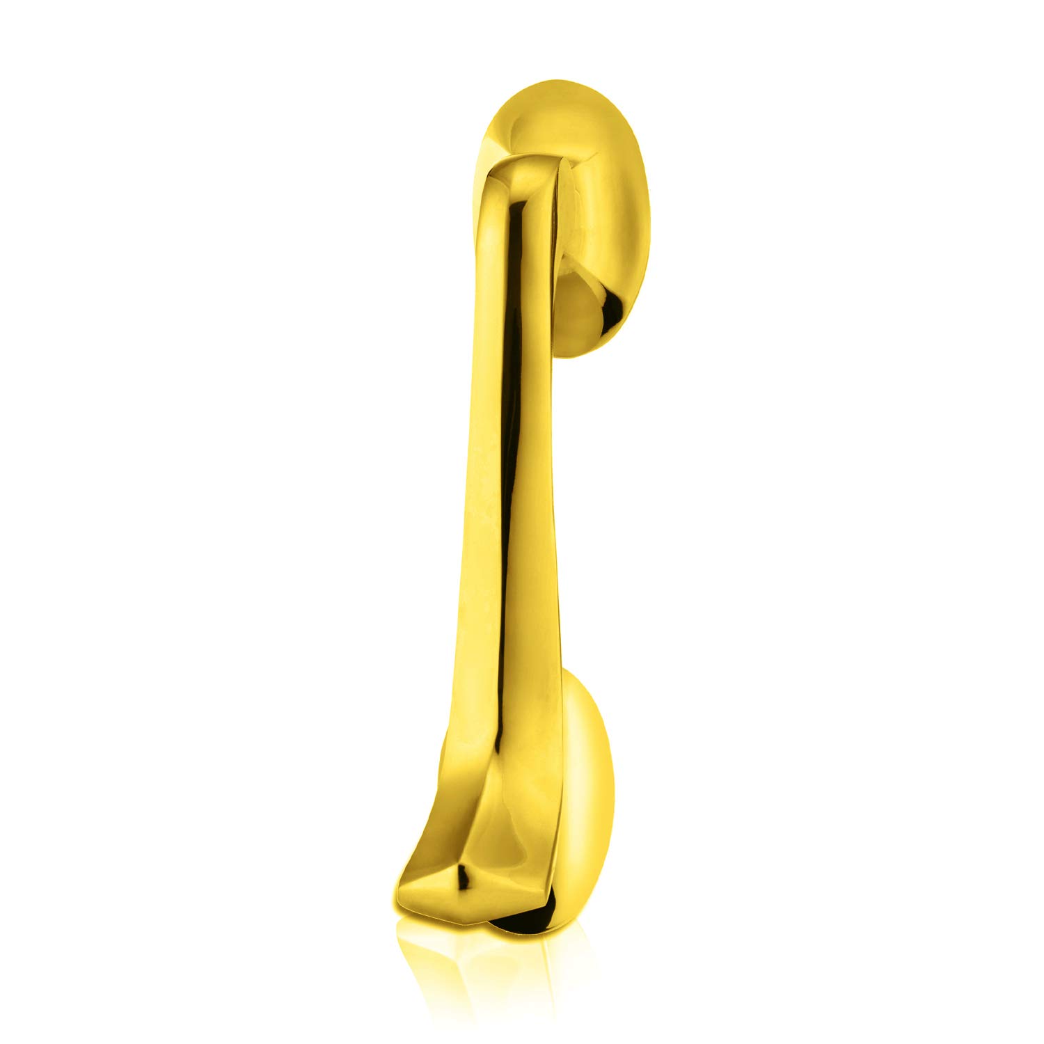 XFORT® Door Knocker Polished Brass, Victorian Scroll Door Knockers for Front Door, Elegant Front Door Furniture with a Modern Stylish Design, Perfect for Alerting You of Visitors to Your Home