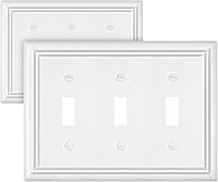 Vista 25 de Combinación de bronce envejecido 1 interruptor/1 placa de pared ciega, paquete de 1 cubiertas metálicas ciegas para interruptor de luz, 2