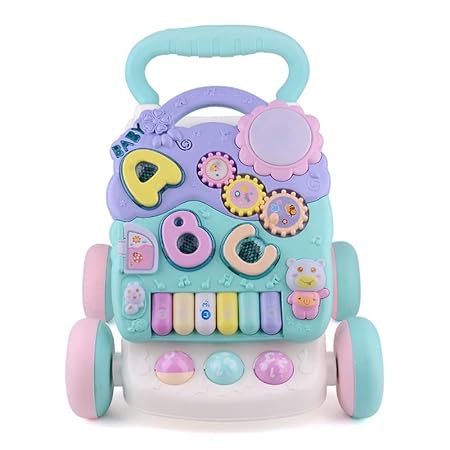 DYOMNIZY Cute Design Toddler Baby Walker with Music | 2-in-1 Multifunctional Baby Activity Walker and Stroller Toy