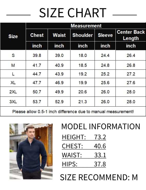 Pull col roulé homme COOFANDY tricot basique uni - 6