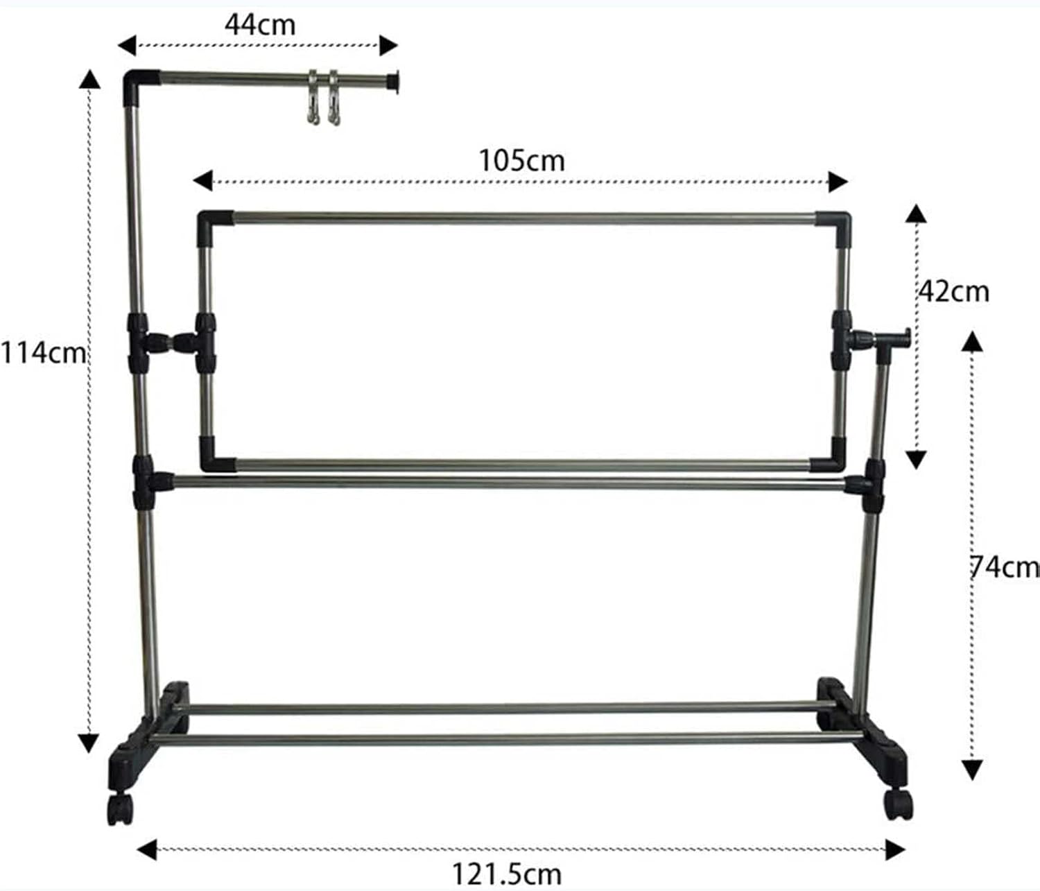 Adjustable Needlework Floor Frame, for Embroidery and Cross Stitch, Standing Craft Stand and Lap Table for Sewing and Art, Convenient Holder for DIY Projects.