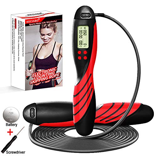 Jump Rope, LCD Digital Counting Skipping Ropes, Adjustable Weight Calories Time Setting