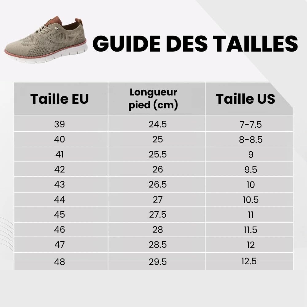 Walkair - Chaussures Orthopédiques Ultra Confortables Homme Oxfords, Chaussures de Ville Décontractées Respirantes, Mocassins Légers à Lacets pour Marche