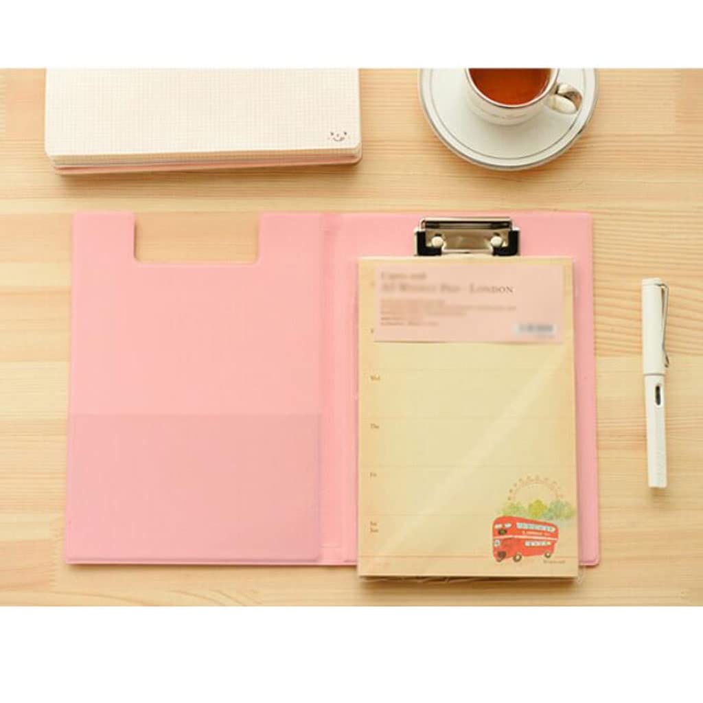 klipboard Schowek A5 Rozmiar 6.8x9.2 Cali Clip Deski Lekkie Przenośne Niski profil Klip Nadaje się do biura, szkoły, podróży służbowej do biura i domu (Color : B)