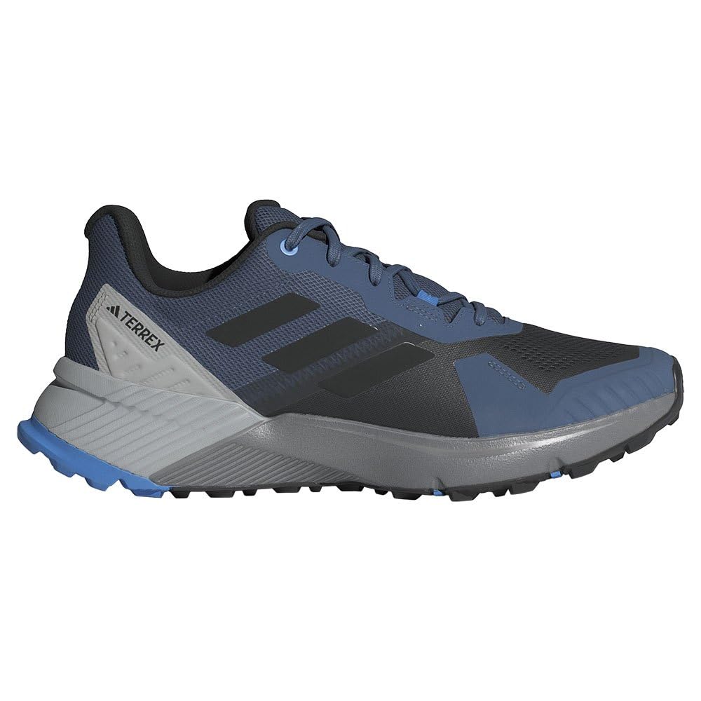 adidas Men's Terrex Soulstride Trail Running Shoes, Wonder Steel/core Black/Pulse Blue, 5.5 UK