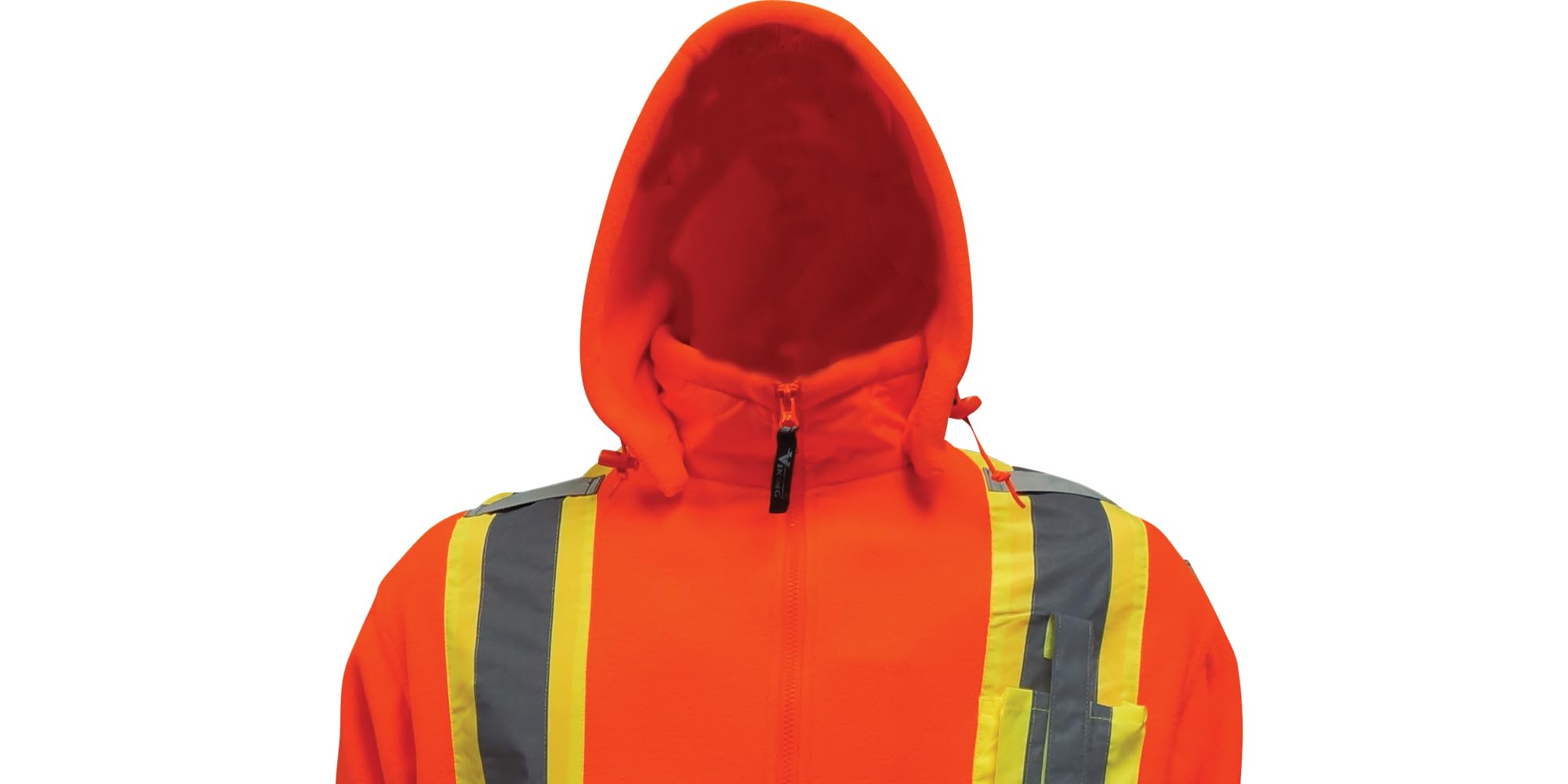 Viking Hi-vis bluza z kapturem z zamkiem błyskawicznym Uniseks Safety Fleece Hoodie
