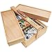 Mont Marte Multi-Purpose Wooden Art Box. 3 Layers of Storage for Organizing Art Supplies. Features a Leather Carry Handle for Easy Transport