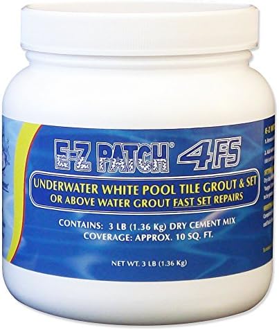 E-Z Patch 4 Fast Set Underwater or Above Water White Pool Tile Grout Repair Kit 3 Pounds - 2 Pack