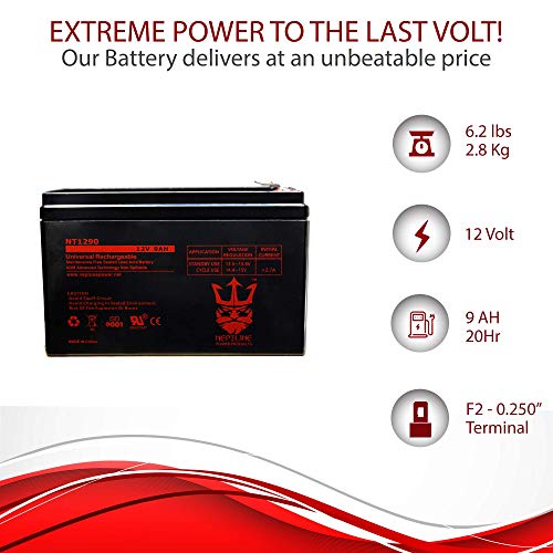 Neptune Replacement Razor Ground Force Version 13+ Battery Upgrade 12V 9Ah - 2 Pack #TOP2