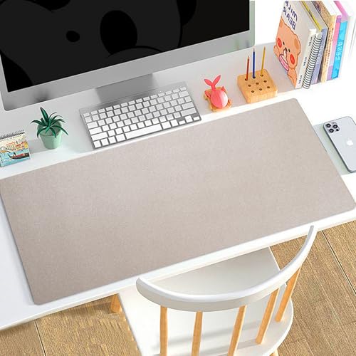 Sous-main en cuir pour le bureau à domicile, grand tapis de souris chic 100x50