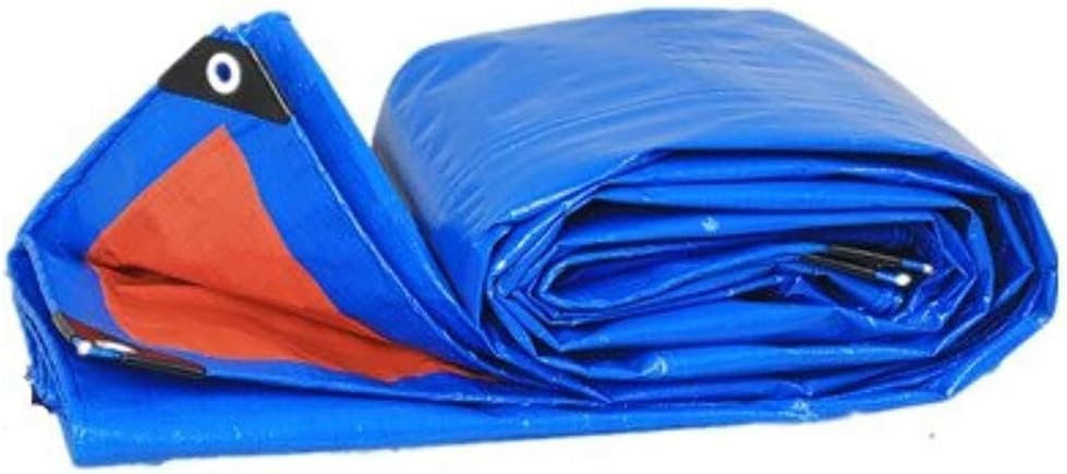 Heavy Duty Tarp, 0.2mm Thick, Waterproof Tarp Cover for Rain, Camping, Tent Tarp, Shading, Garden Furniture, 4 * 4M
