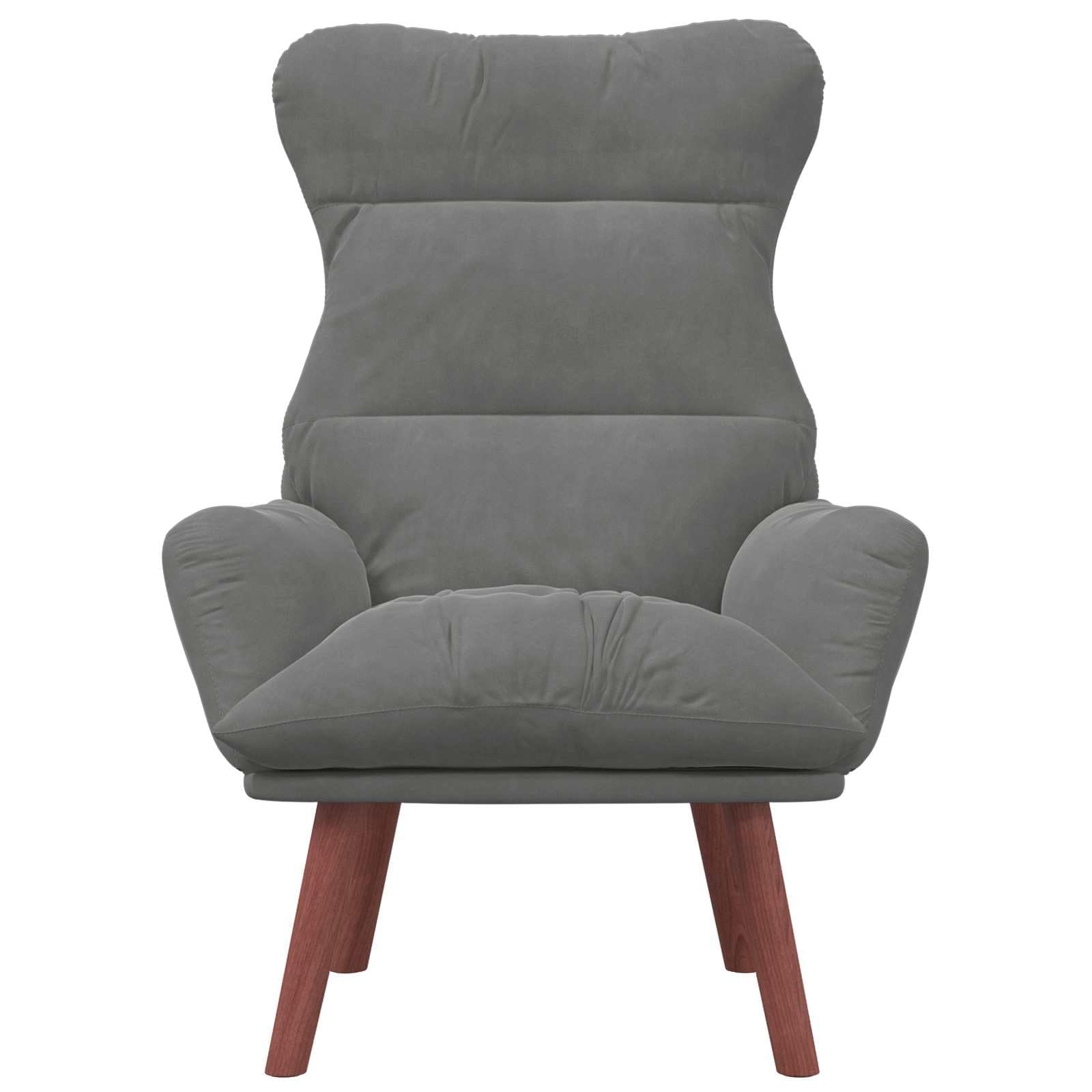 Fotel ciemnoszary, aksamitny z podłokietnikami i oparciem, 69 x 74 x 93 cm, krzesło relaksacyjne do salonu, sypialni, biura, ergonomiczny i wygodny, z drewnianymi nogami
