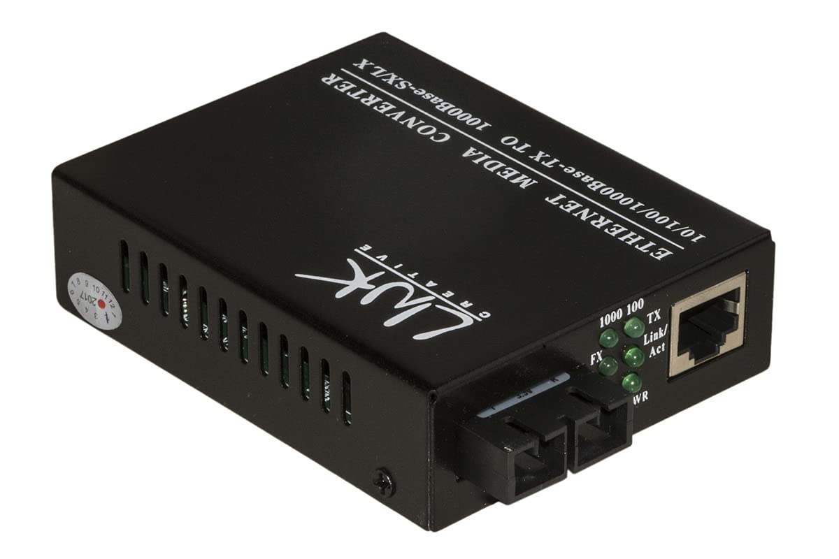 Link lkmcsm10 Moyenne convertisseur RJ45 – Fibre Optique SC 10/100/1000 Singlemode 1310 nm