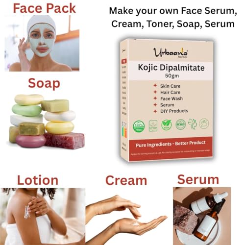 Image of Pure Kojic Acid Dipalmitate Powder for Skin Serum, Cream, Lotion & Soap Making & DIY Products (50gm)