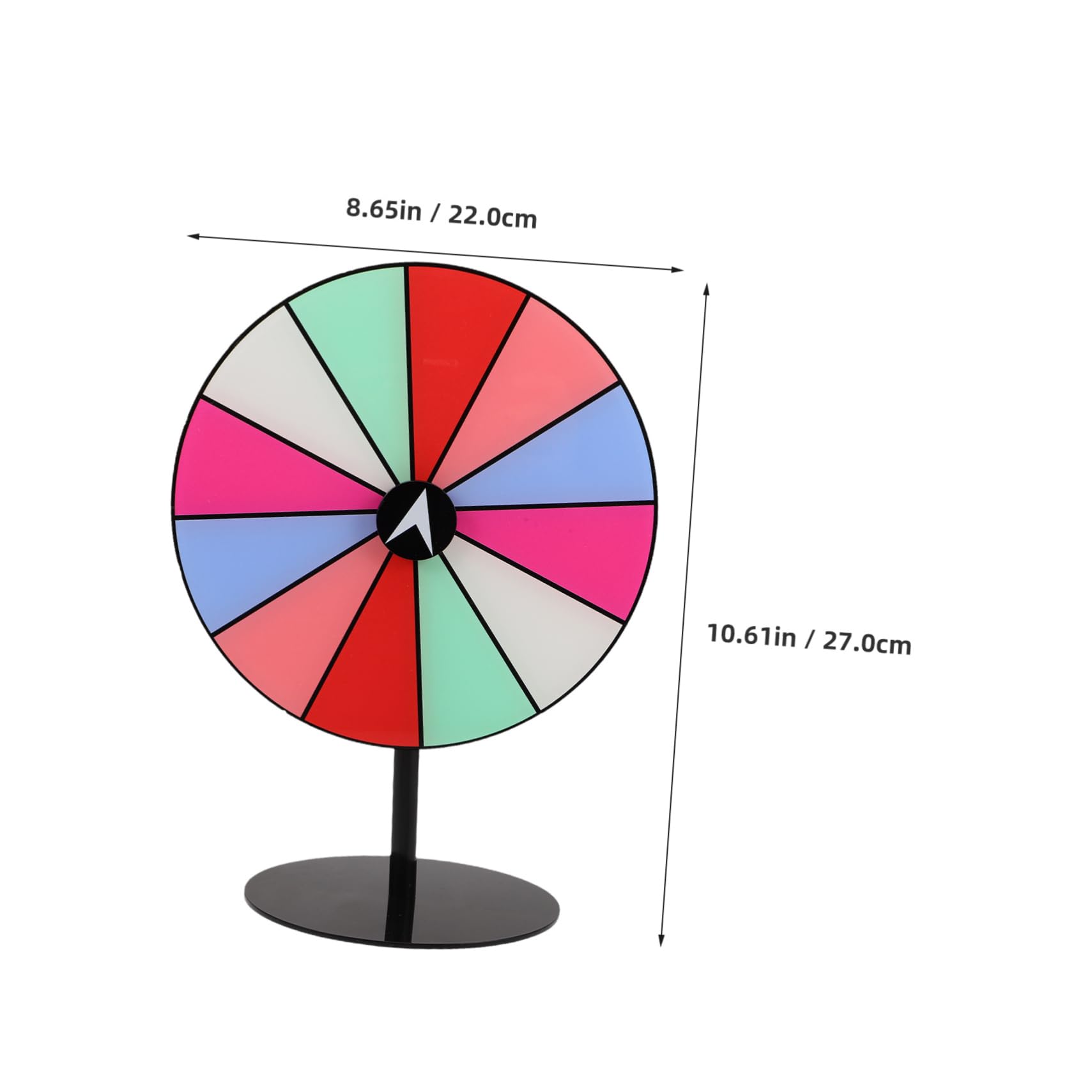 Cabilock Rainbow Color Prize Wheel Spinner Acrylic Tabletop Roulette for Engaging Home Parties and Trade Shows Lightweight Portable Dry Erase Surface
