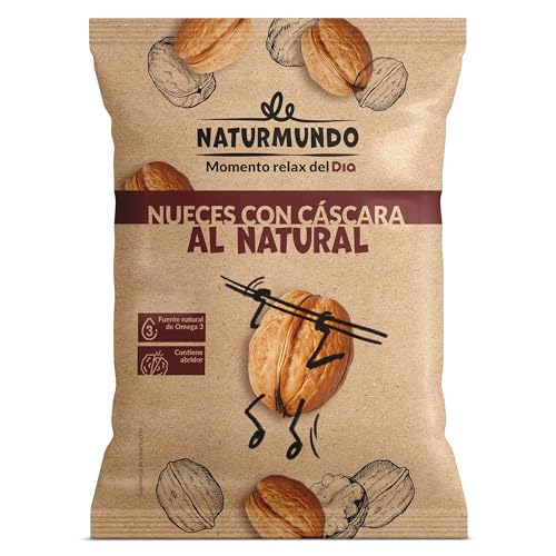 DIA NATURMUNDO nueces con cáscara al natural bolsa 500 gr