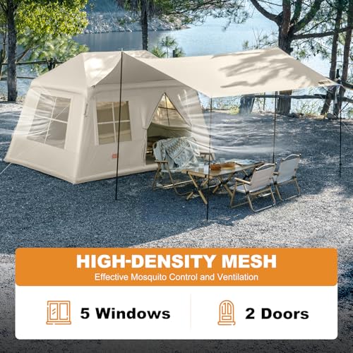 Carpa inflable para camping 3-4 personas con bomba manual miniatura 3