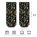 LITPUZC Women's Fashion Ankle Socks Funny Running Low Cut Socks Colorful Music Note Black No Show Athletic Sock Soft Breathable Crew Sock 5 Pairs