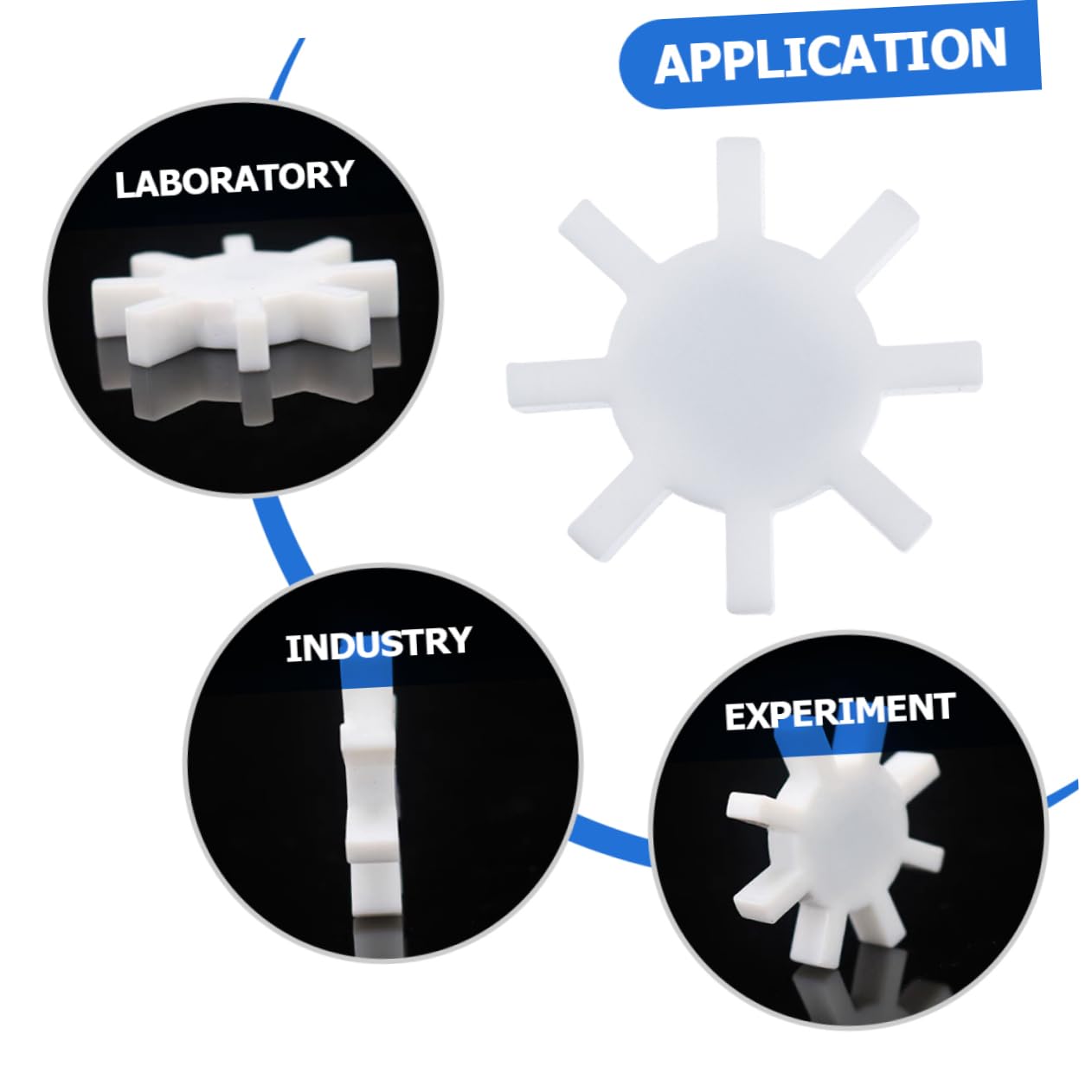 Ciieeo 4 Ensembles Barre Agitation Magnétique Ptfe Forme Pour Laboratoire Résistance À Température Aux Solvants Mélangeur 2 Pièces * 4