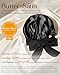 YANIBEST Adjustable Satin Bonnet for Sleeping Women Double Layer Hair Wrap Reduce Friction Prevent Frizz Natural Curly Hair, Black