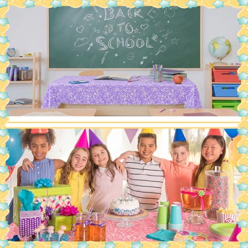 Gueevin 12 Pcs Back to School Party Tablecloths 54 x 108 Inch by Gueevin - Used condition - Image 5