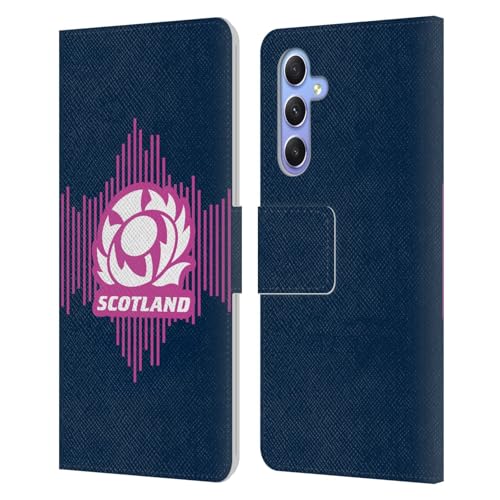 Étui en Cuir Scotland Rugby Samsung A34 5G Coque Clapet Premium Blason