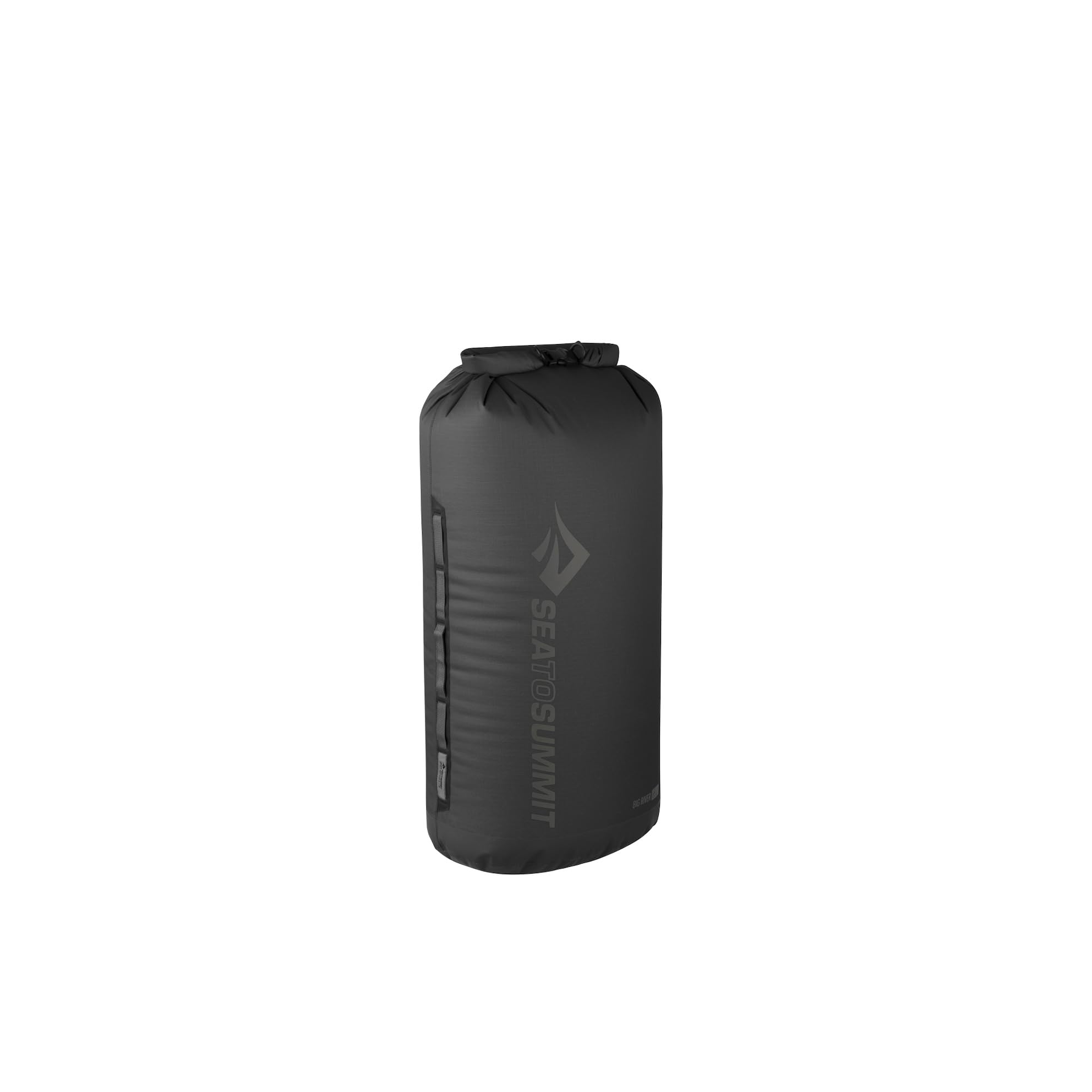 SEA TO SUMMIT - Big River Dry Bag XXL 65L - Waterproof - Roll-Top - Resistant Fabric - Grab Handles, Lash Point & D-Ring - For Kayaking & Motorcycle Touring - 18.1 x 35.2 x 71.8cm - Jet Black - 433g