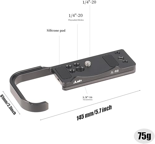 Miniatura 3 de Placa base de liberación rápida QR placa soporte para cámara Canon EOS R8 y RP sin espejo, compatible con trípode estándar Arca-Swiss Ballhead