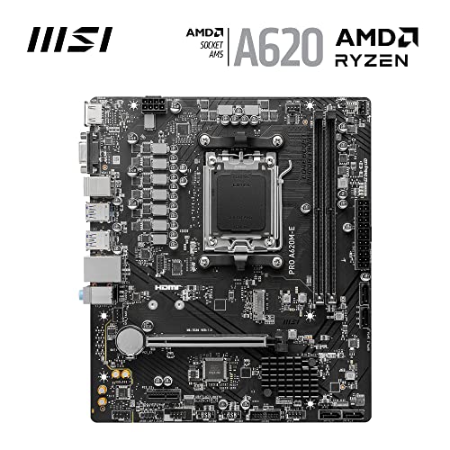 MSI PRO A620M-E Moderkort - Svart