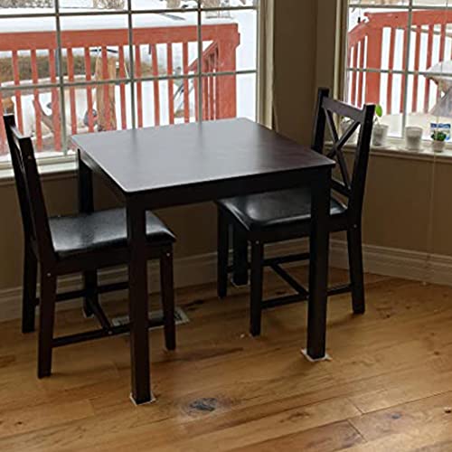 Small Kitchen Table Set For 2, 3 Piece Wooden Dining Table Set With 2 Chairs For Small Space, Modern Square Counter Height Dinette Set For Kitchen, Restaurant, Dark Brown #TOP5