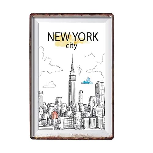 New York USA - Metal Tin Sign Retro Vintage Plaque