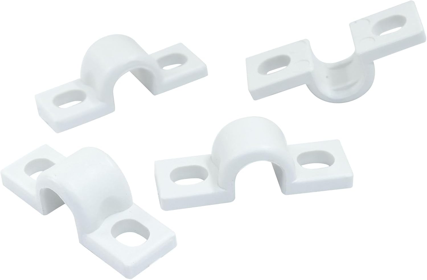 Hordion 12PCS Wire Shelf Loop Clips Plastic Shelf Clips for Wire Shelving – White