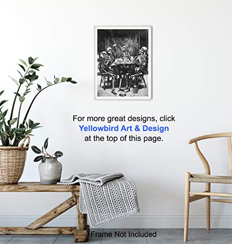 Skeleton Decor - Skeleton Wall Art - Goth Gothic Home Decor - Wicca Decor - Wiccan, Witchcraft Supplies - Paganism Pagan Gifts - Vintage Human Anatomy Photo - Funny Creepy Scary Picture #TOP5