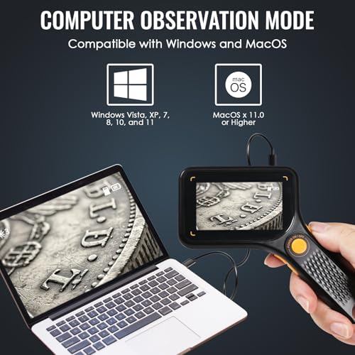 Microscope numérique 500X écran IPS loupe USB autofocus pour biologie et PCB - 2
