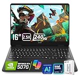 HP OMEN 16 Gaming Laptop, 16 240Hz 2.5K Display, Intel Core Ultra 9 285H(i9-14900, 5.4GHz), GeForce RTX 5070, Copilot, AI & VR Ready, Backlit Keyboard, Windows 11 Home, Black(32GB DDR5 RAM | 1TB SSD)