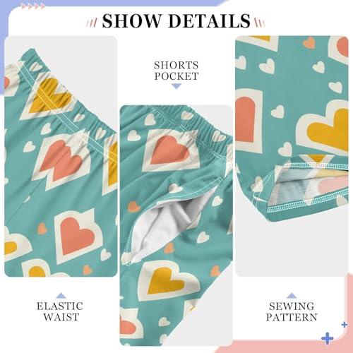 Pajama Pants Love Blue Orange Yellow PJ Bottoms Sleepwear Lounge Sleep Pant with Pockets4