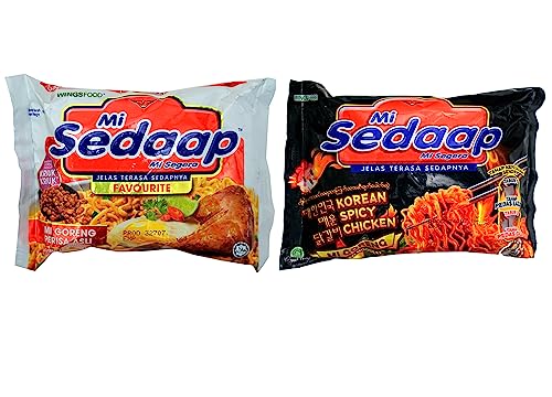 Image of Mi Sedaap GORENG (10 x 90g) & Korean (10 x 87g) Instant Noodles Halal